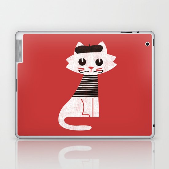 Mark the cat goes to Paris Laptop & iPad Skin
