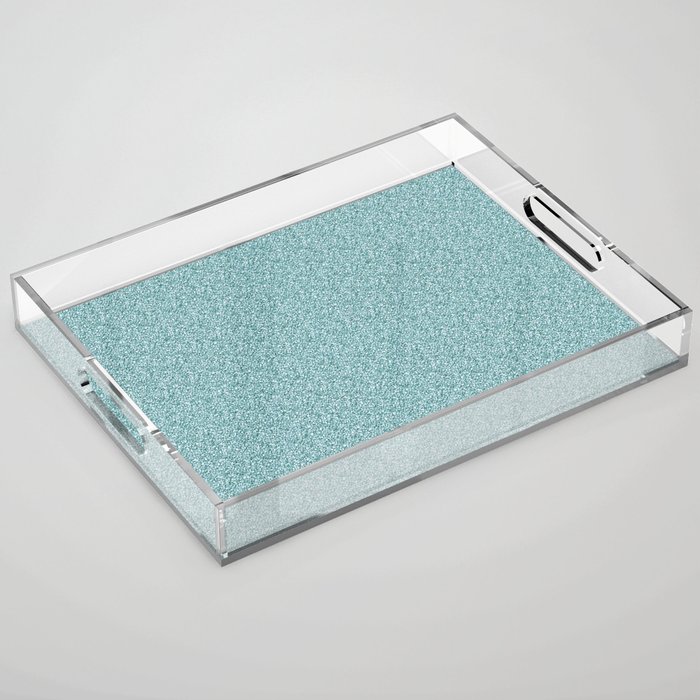 Aqua Glitter Acrylic Tray