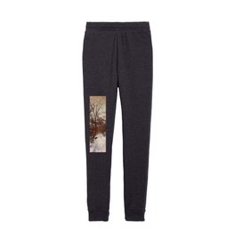 VIntage walk trough the forest in winter Kids Joggers
