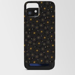 Stars Pattern on a Dark Background iPhone Card Case