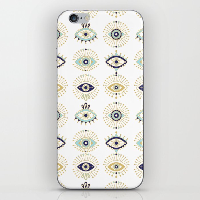 Evil Eye Collection on White iPhone Skin