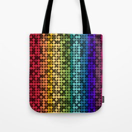 Disco Dots Vertical Spectrum Tote Bag
