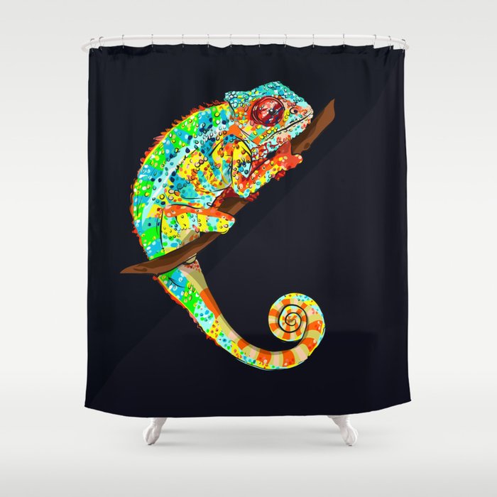Color Changing Chameleon Shower Curtain