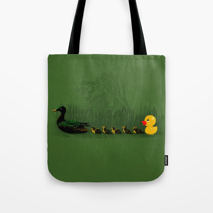 Rubber Duckling Tote Bag By Demonyo
