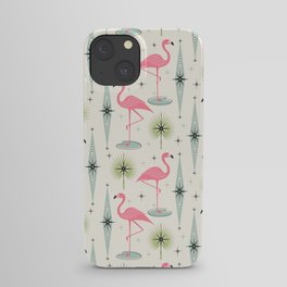 Atomic Flamingo Oasis - Larger Scale ©studioxtine iPhone Case
