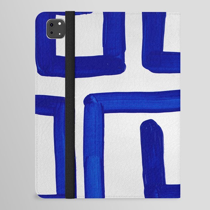 Greek Blue Design iPad Folio Case