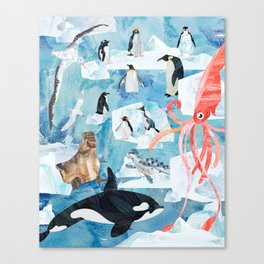 Animals in Antarctica Canvas Print