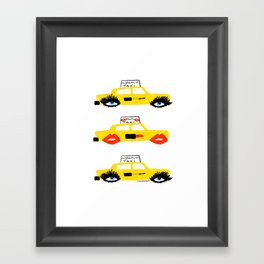 Glam Taxi Framed Art Print