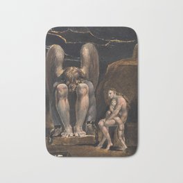 William Blake - America. A Prophecy, Plate 1, 1793 Bath Mat | Watercolor, Prophecy, Print, Illustration, Child, Blake, Scary, America, Chained, Demon 