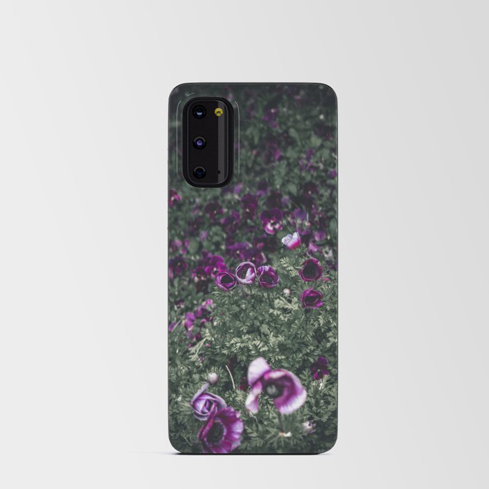 Purple Flower Field Android Card Case