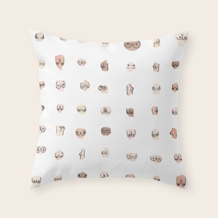 Boobs Throw Pillow By Juliaheffernan Society6