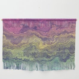 Groovy Swirly Marbled Rainbow Gradient Wall Hanging