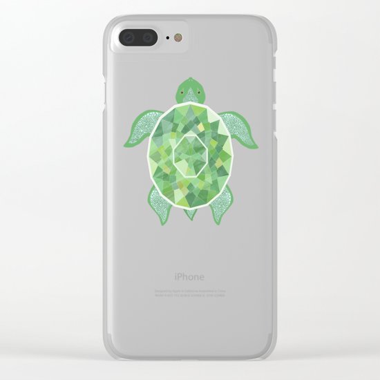 Turtle - Emerald Clear iPhone Case