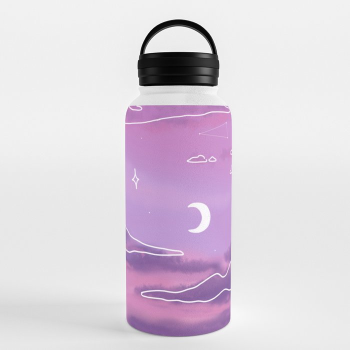 Butterfly Sunset Aesthetic Water Bottle by trajeado14