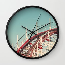 Coast - Vintage Santa Cruz Roller Coaster Wall Clock