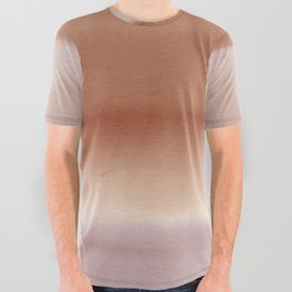 Subtle Layers Pink and Caramel All Over Graphic Tee