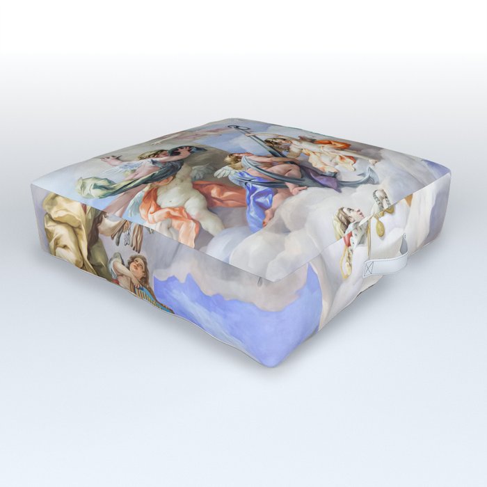 Baroque mural painting in Karlskirche (St. Charles's Church), Vienna, Austria Outdoor Floor Cushion