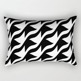 BLACK AND WHITE Geometric Pattern Background Rectangular Pillow