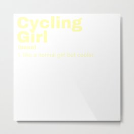 Cycling  Girl - Cycling  Metal Print | Cranked, Retro, Bicycling, Cycling, Britishcolumbia, Giro, Painting, Bike, Cyclingmom, Classiccycling 