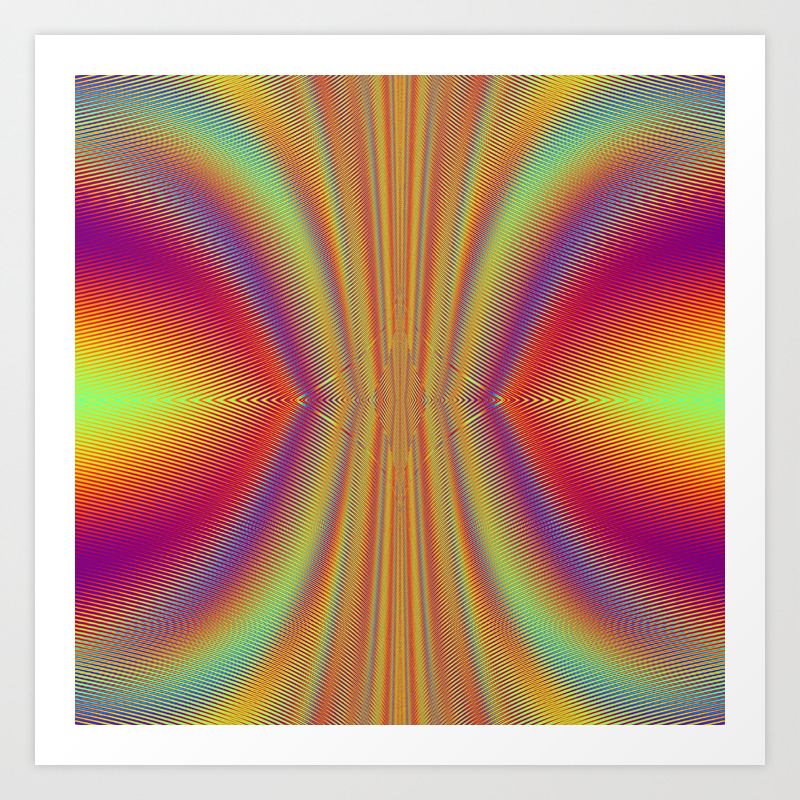 Rainbow Glitch 2 Art Print By Chessjess Society6