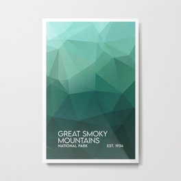 Great Smoky Mountains - Abstract Ombre Metal Print | Abstract, Greenombre, Travel, Smoky, Mountain, Travelposters, Smokymountains, Abstractombre, Greatsmoky, Graphicdesign 