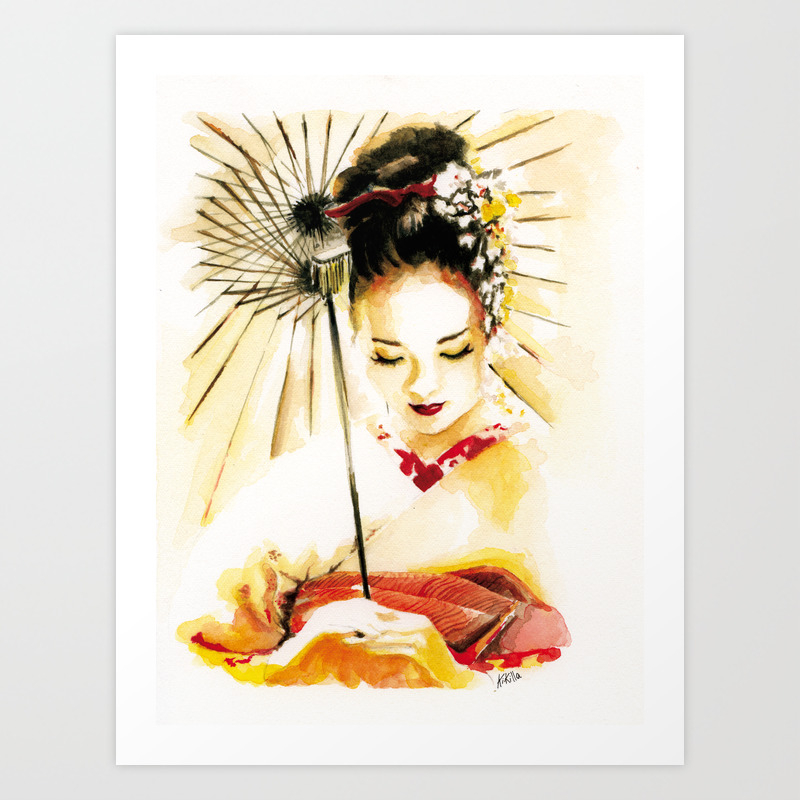 Memoirs Of A Geisha Art Print By Kikillart Society6