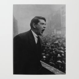 Michael Collins Speaking To A Dublin Crowd - 1922 Poster