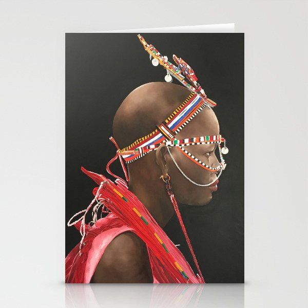 African Portrait III Stationery Cards