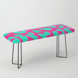 Leopard Print Pink Mint Bench