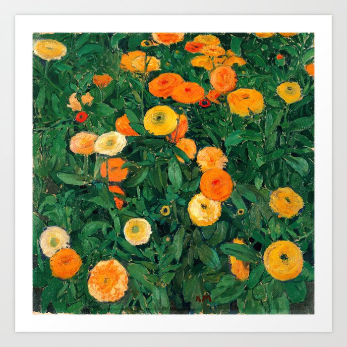 Marigolds by Koloman Moser, 1909 Kunstdrucke Marigolds by Koloman Moser, 1909 Kunstdrucke