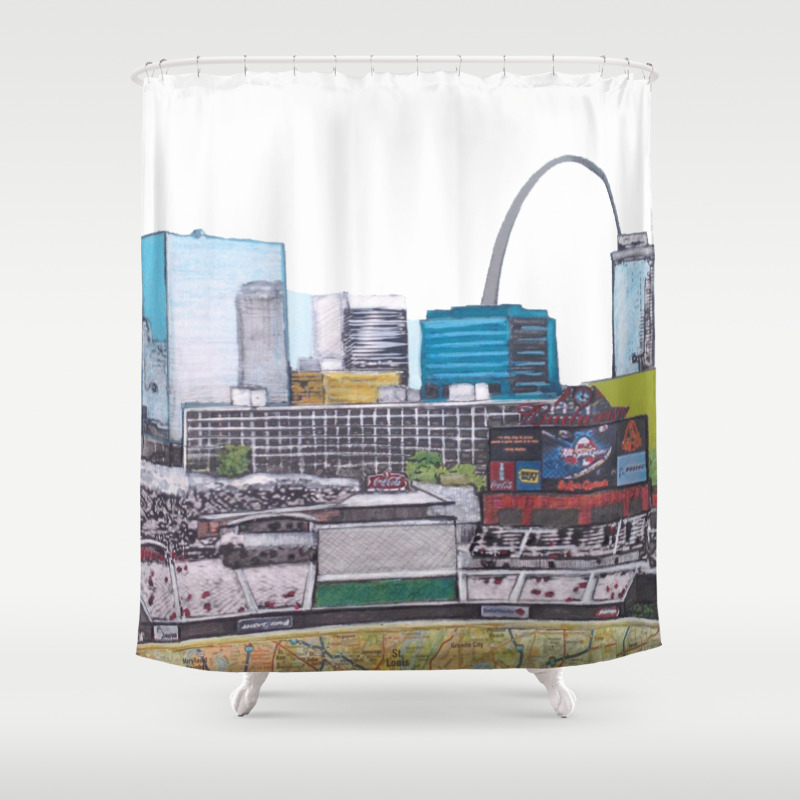 Busch Stadium St Louis Shower Curtain By Karenannjones Society6