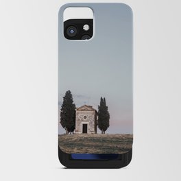 Chapel cypress trees Tuscany Italy iPhone Card Case