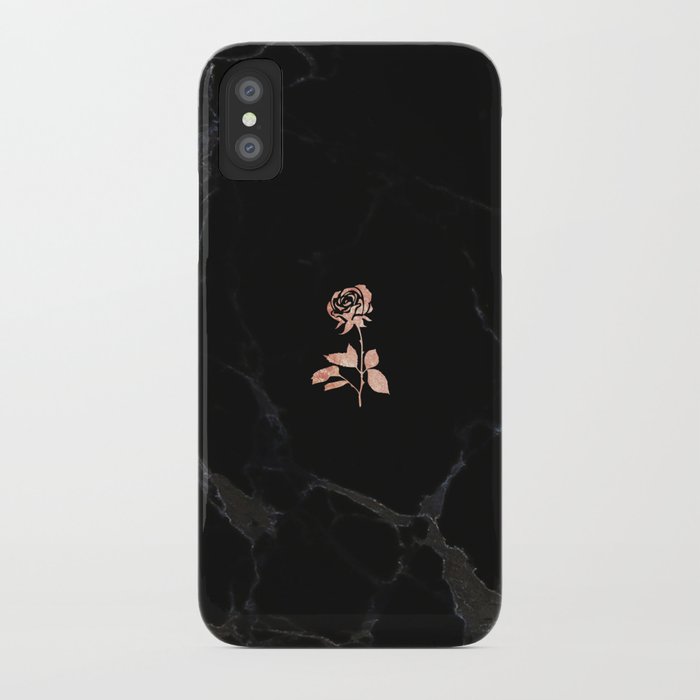 forever petal (black rose) iphone case