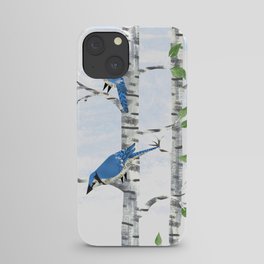 Fox and Blue Jay Birds iPhone Case