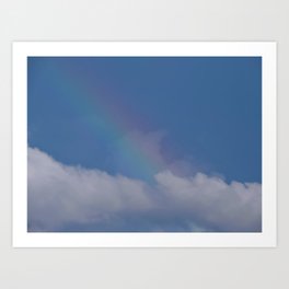 Rainbow in the clouds Art Print