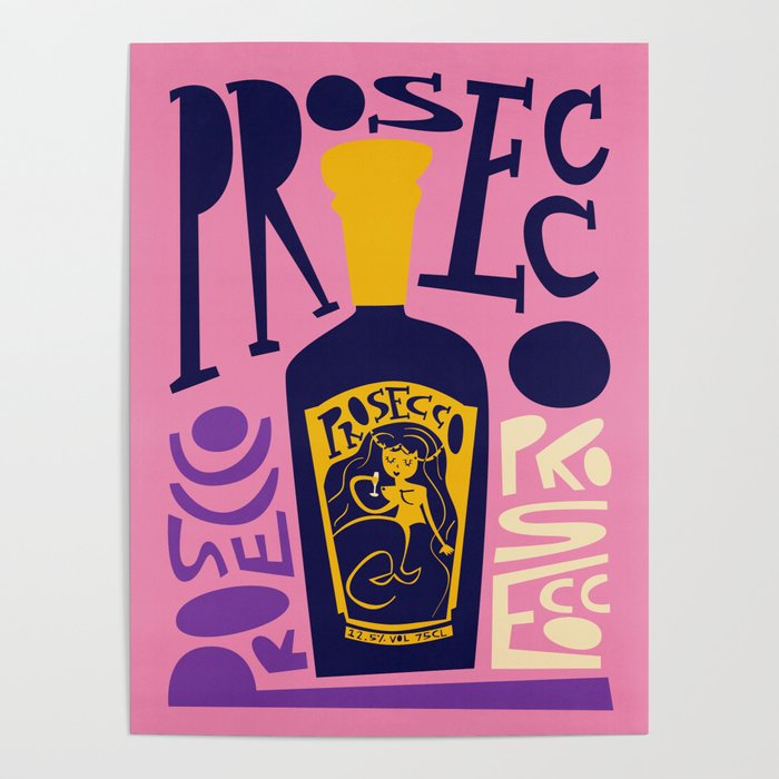 Prosecco Mermaid Poster