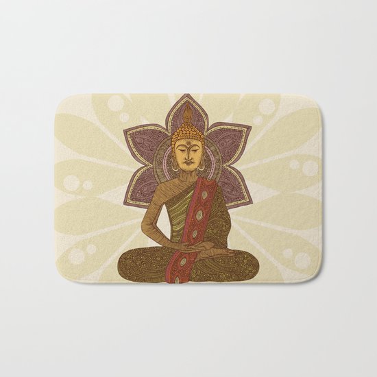 Sitting Buddha Bath Mat