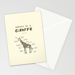 Anatomy of a Giraffe Stationery Card