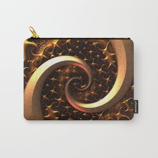 Golden Spirals Carry-All Pouch