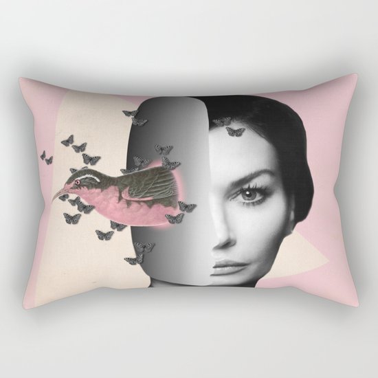 The caged bird sings Rectangular Pillow