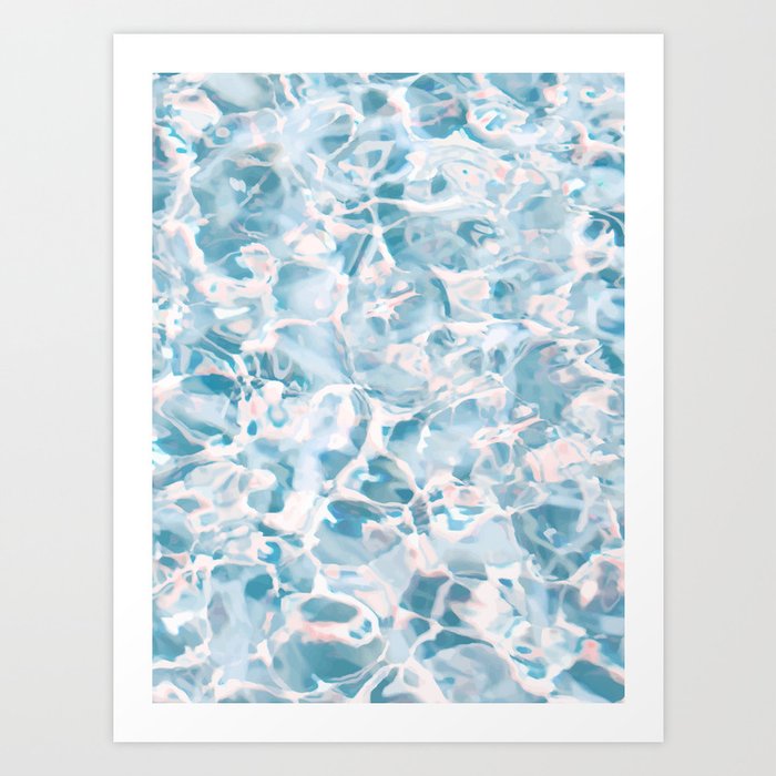 Marbled Water Pastel Art Print