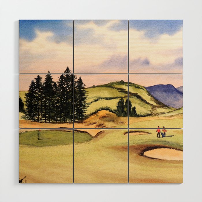 Gleneagles Golf Course Scotland Wood Wall Art by 