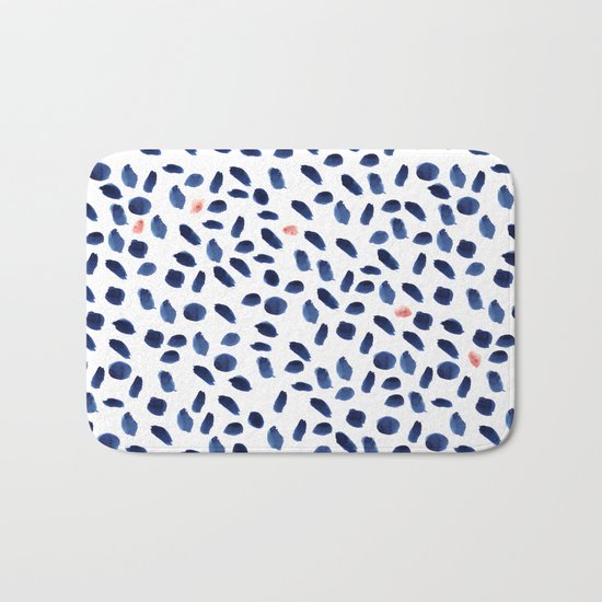 Watercolor brushstrokes Bath Mat