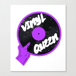 Vinyl Queen Turntable DJ Music Record Player Canvas Print