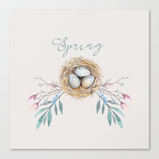 spring nest Canvas Print