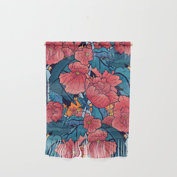 The Red Flowers Wall Hanging