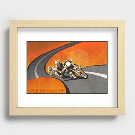 vintage Isle of Man TT motor race poster Recessed Framed Print