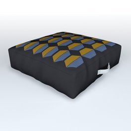 Hexagonal Pattern - Sundown Outdoor Floor Cushion