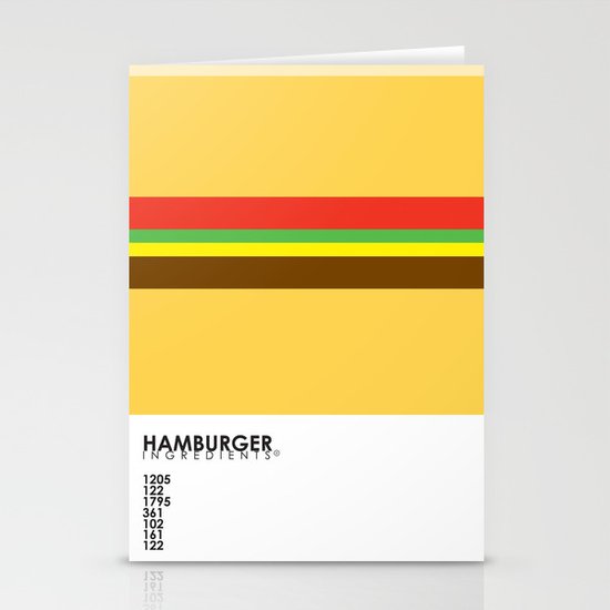 Pantone Food - Hamburger Stationery Cards