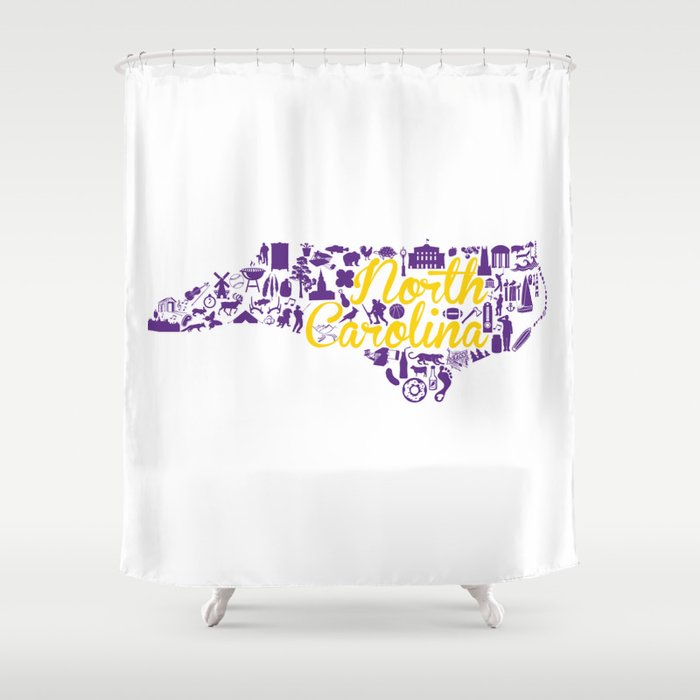ECU North Carolina State - Purple and Gold Eastern Carolina University Design Shower Curtain